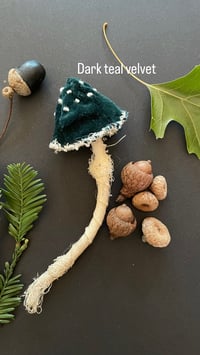 Image 4 of Blue cap mushroom brooch 