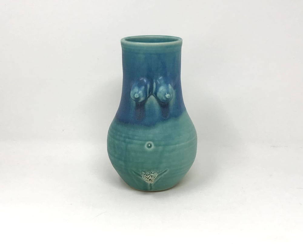 Image of Turquoise Glazed Body Vase ‘A’