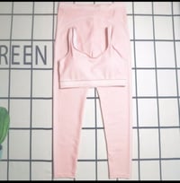 Image 1 of Alo leggings and Bra set Pink 