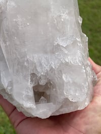 Image 18 of Etched Face Clear Quartz Statement Piece #1068