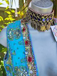Image 2 of Afghani Bohemian Choker - Blue