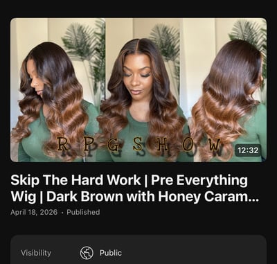 Image of RPGShow 13x6 Drawstring Wig Dark Brown with Honey Caramel Highlights Loose Waves 20 Inch Wig