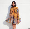 Rakia African Print Long Sleeve Shift Dress - African Print Shift Dress