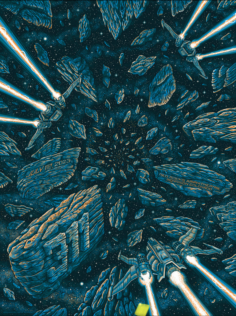 311 Red Rocks - Blue edition on White Paper