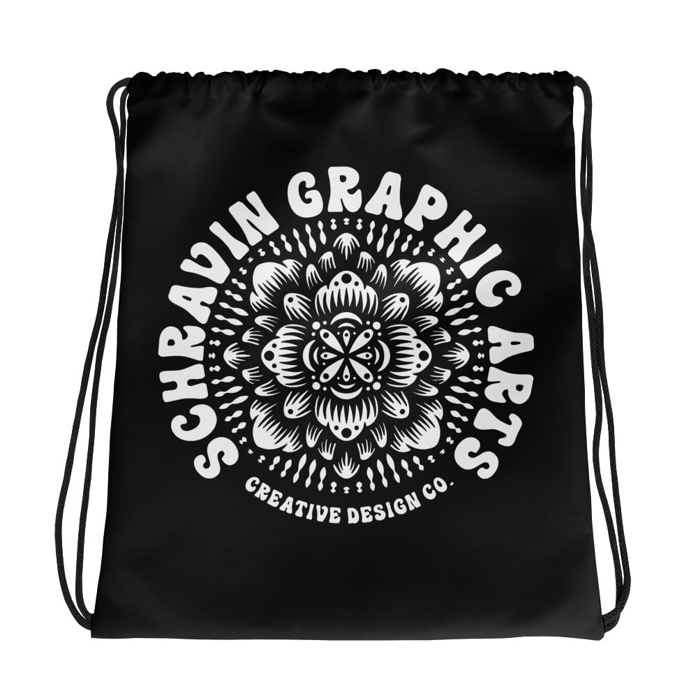 Image of Flower Drawstring bag