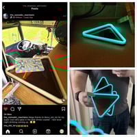 Image 5 of Luminous Triangular Coaster in Black, Brown or Blue