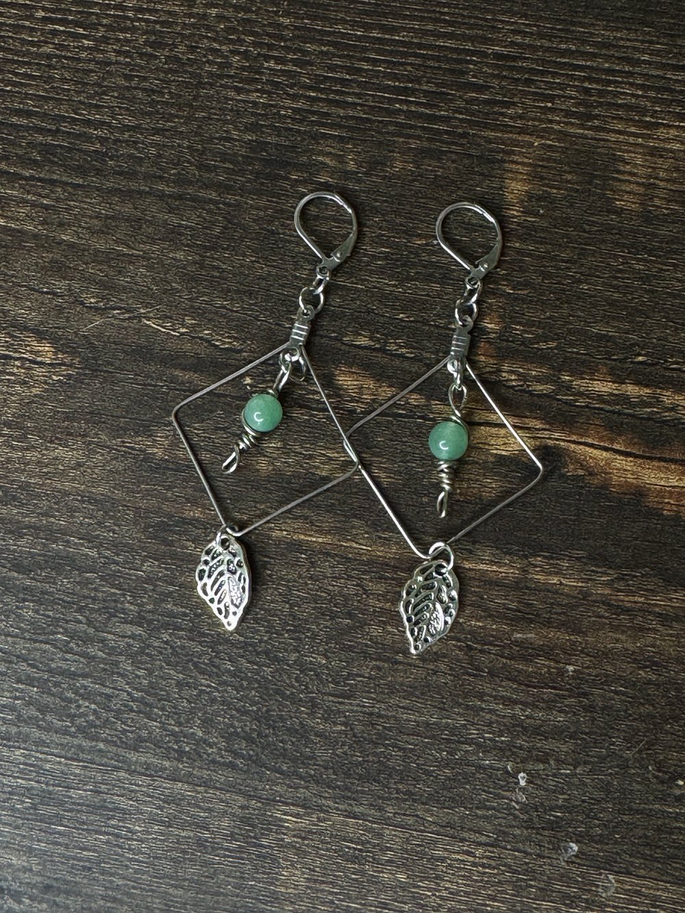 Image of "Grow w/ the Flow" Earrings w/ Green Adventurine