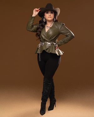 Image of Paris Faux Leather Blouse 