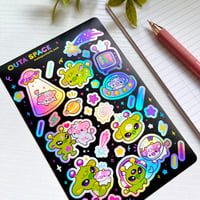 Image 1 of Hologaphic Sticker Sheet - Outa Space