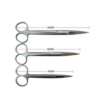 Image 6 of 12.5Cm/14Cm/16Cm/18Cm Dental Stainless Steel Surgical Scissors Forceps Straight Curved Medical Tools