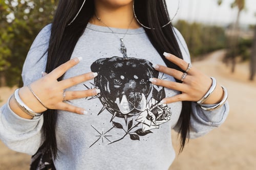 Image of Ruby Oversized Crewneck - Grey