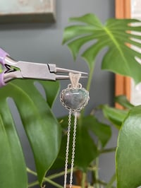 Image 4 of Silver Ocean Jasper Heart Crystal  Necklace