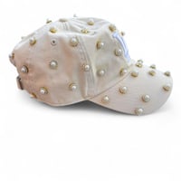 Image 4 of IRI$ BELOVED X LA DODGERS PEARL RHINSTONE DAD CAP 