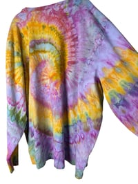 Image 7 of XXL Unisex Adult Soft Long Sleeve Tee in Soft Spiral Ice Dye