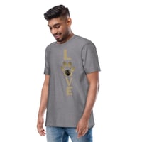 Image 11 of Love Paw Print Men’s premium heavyweight tee