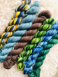 Image 6 of Hand Dyed Australian 8 ply Merino Wool 25 gram x 6 Packs