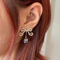 Image 1 of bow earrings