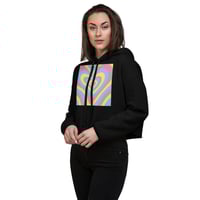 Image 3 of Groovy Love Hearts Crop Hoodie
