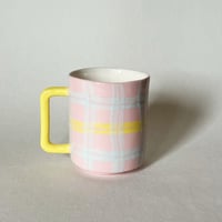 Image 2 of Pink Tartan Medium Mug 