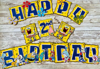 Image 1 of Sponge Birthday Banner