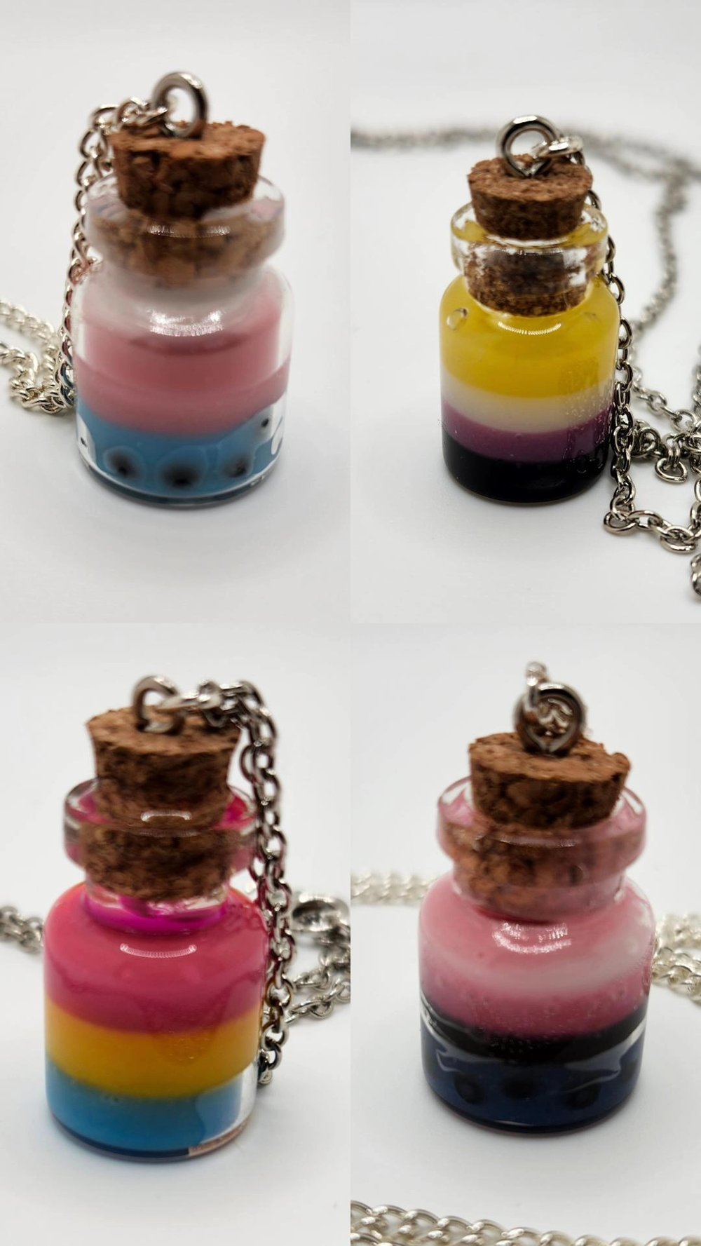 Image of Pride Boba Tea Necklaces | Queer Pride Collection | MADE TO ORDER