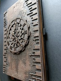 Image 4 of HANDMADE STEAMPUNK JOURNAL WITH CLOCK
