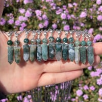 Image 2 of Moss Agate Point Necklace 