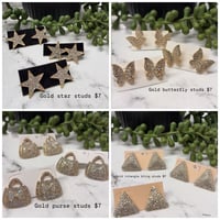 Image 1 of Gold studs PICK INSIDE 