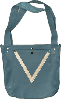 Cowhide Leather Tote Bag (Tiffany Blue)