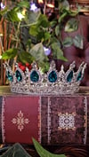 👑The Armored Kingdom Turquoise Blue Queens Crown (Silver)