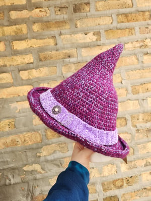 purple velvet sparkle witch hat