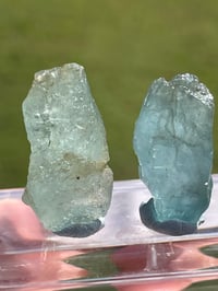 Image 4 of Blue Aquamarine Gemstones × 3 #1851