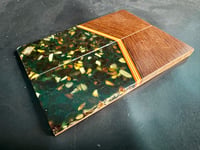 Image 3 of Crosscut Micarta & Baltic Amber GLOW Segmented Knife Scales