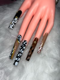 Image 1 of Cow Print Nails