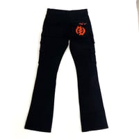 Image 2 of Black/Orange Stacked Villi’age Jeans 