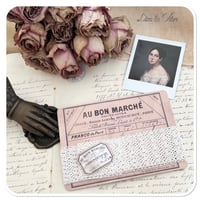Image 1 of 1m of vintage french lace 4cm wide on a vintage french style postcard