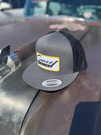Image 3 of Charcoal/ Yellow Retro Script Hat