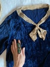 1930s silk velvet and lace mini dress