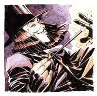 V (Watercolor and Ink)