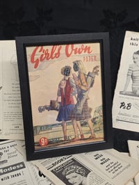 Image 2 of 1945 War time The Girls Own - faceless with real preserved spider web - MAY