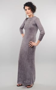 Image of 1970s Silver Lurex Knit Dress