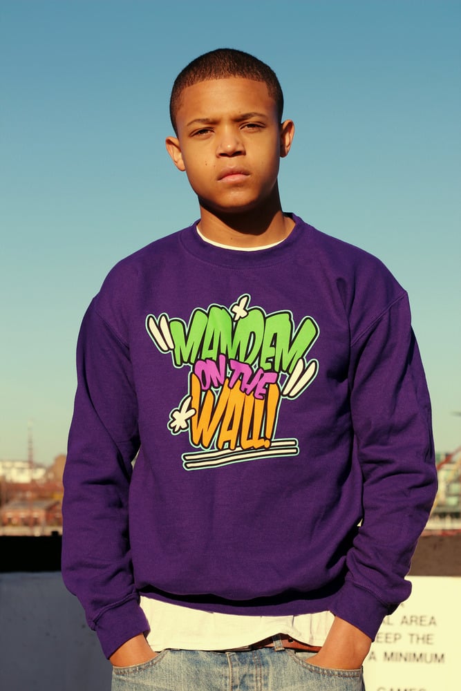 Image of Mandem On The Wall - Sweater (Purple)
