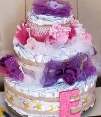 Image 2 of Custom color diaper cakes.