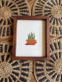Framed Snake Plant Painting