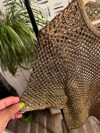 Image 2 of Metalic gold  Net top
