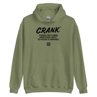 Image 1 of LOVEDCGOGO "C.R.A.N.K. - Congo Rhythms Amplified Next to Kicks &Snares" Light Unisex Hoodie