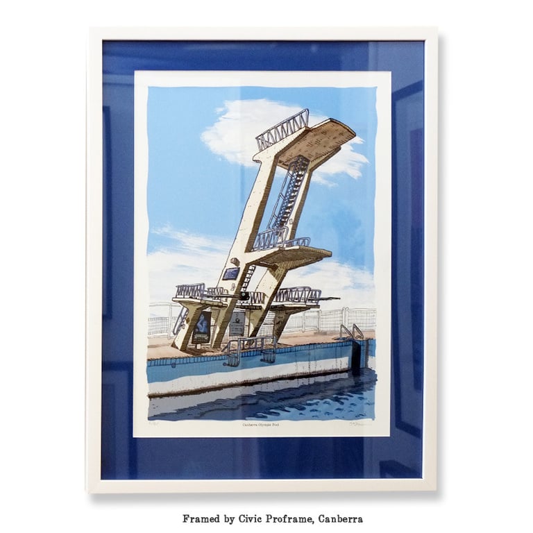 Canberra Olympic Pool Limited Edition Digital Print Newcastle Productions