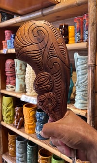 Image 3 of Carved Wood Maori Wahaika Club