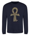 Male Pan-African Ankh of Activism Sweatshirt Navy Blue