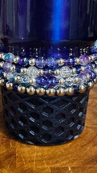 Image 3 of Star Shine Tumbler Blue and Purlple Tumbler Bracelet Stack